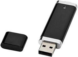 Obrázky: Čierny plastový USB flash disk 4GB s krytkou