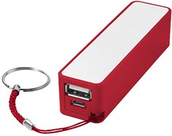 Obrázky: Červená power banka 2000 mAh s bielou plochou
