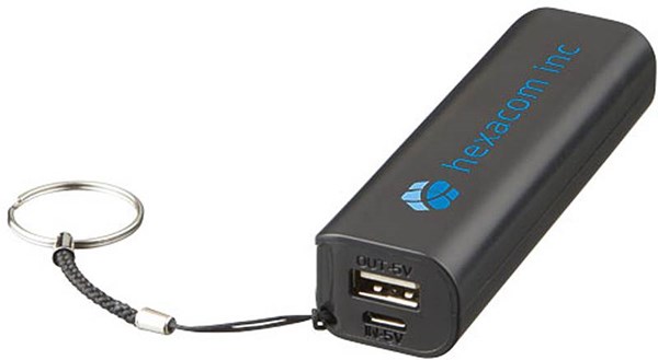 Obrázky: Čierna power banka 1200 mAh s krúžkom, Obrázok 6