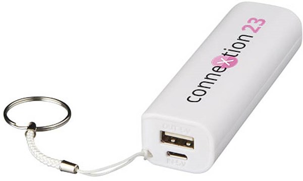 Obrázky: Biela power banka 1200 mAh s krúžkom, Obrázok 6