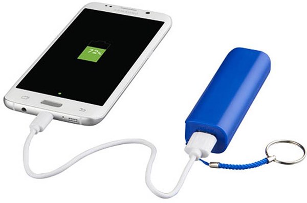 Obrázky: Modrá power banka 1200 mAh s krúužkom, Obrázok 3