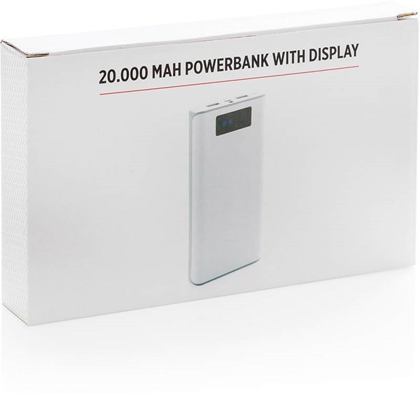 Obrázky: Biela powerbanka 20 000 mAh s displejom, Obrázok 6