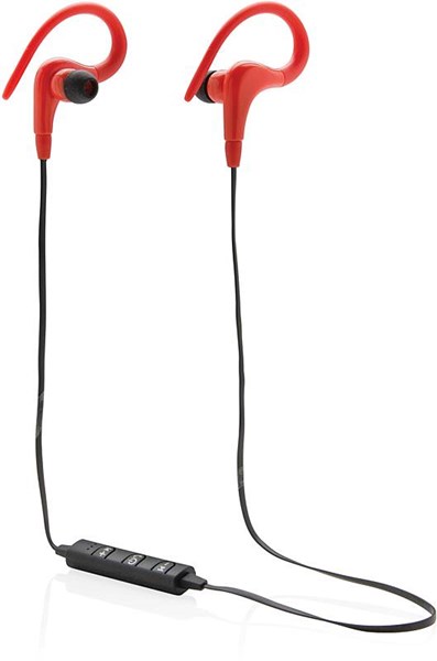 Obrázky: Červené bezdrôtové slúchadlá do uší