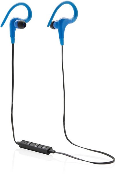 Obrázky: Modré bezdrôtové slúchadlá do uší