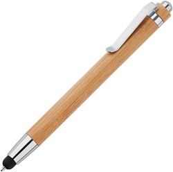 Obrázky: Bambusové guličkové pero so stylusom v hrote