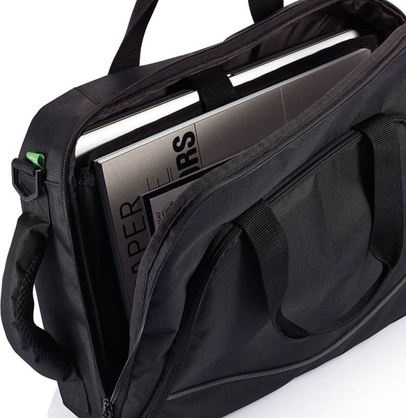 Obrázky: Čierna polyesterová taška/ ruksak na notebook, Obrázok 7