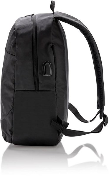 Obrázky: Čierny ruksak na notebook s USB výstupom, Obrázok 3