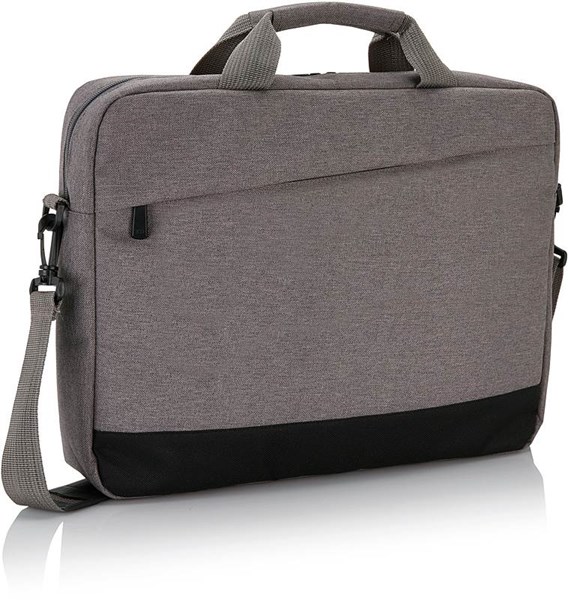 Obrázky: Šedo-čierna trendy taška na 15” notebook