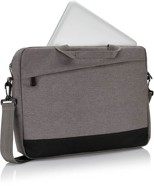 Obrázky: Šedo-čierna trendy taška na 15” notebook, Obrázok 2