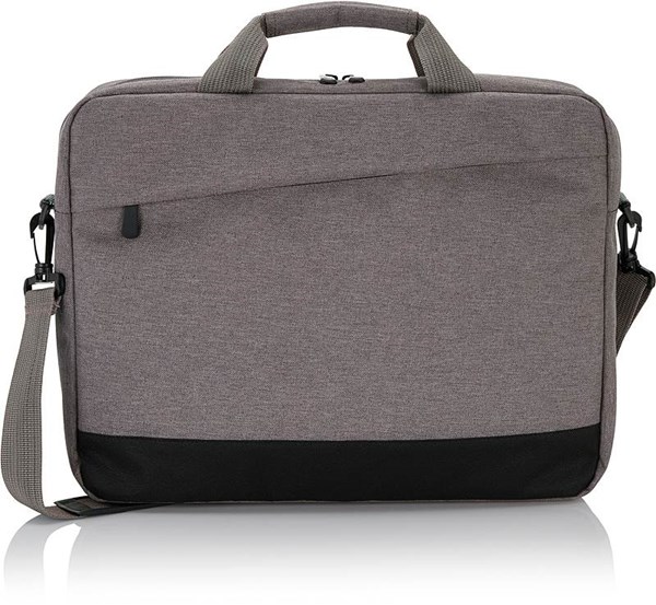 Obrázky: Šedo-čierna trendy taška na 15” notebook, Obrázok 3