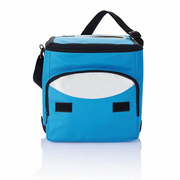 Obrázky: Modro-strieborná skladacia chladiaca taška