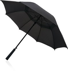 Obrázky: Čierny odolný dáždnik s dvojitým plášťom