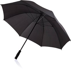 Obrázky: Čierny odolný dáždnik s rovnou rukoväťou