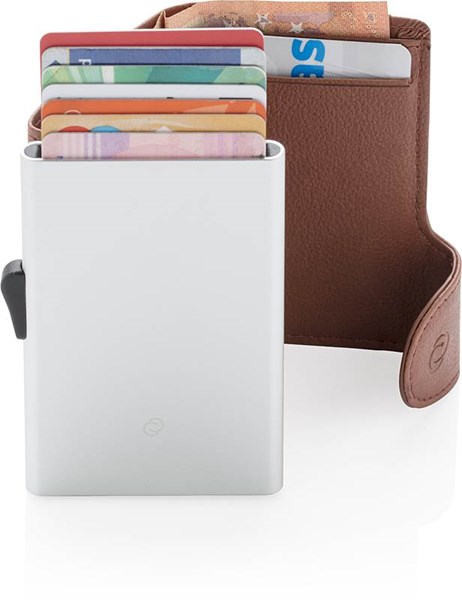 Obrázky: Hnedé RFID puzdro na karty a peňaženka, Obrázok 16