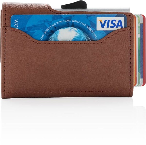 Obrázky: Hnedé RFID puzdro na karty a peňaženka, Obrázok 17