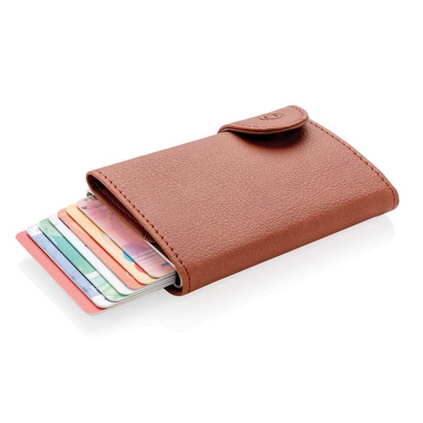 Obrázky: Hnedé RFID puzdro na karty a peňaženka, Obrázok 2