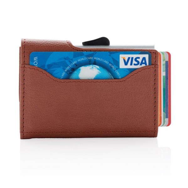 Obrázky: Hnedé RFID puzdro na karty a peňaženka, Obrázok 5