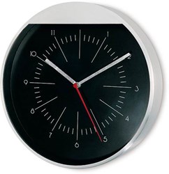 Obrázky: Nástenné hodiny s kovovým rámom, strieborná/čierna