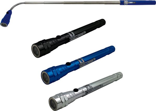 Obrázky: Teleskopická LED baterka Reflect,strieborná, Obrázok 2