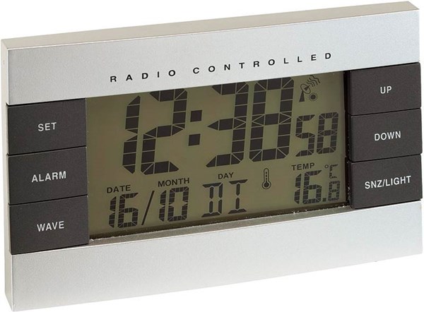 Obrázky: Rádiom riadené multifunkčné hodiny s podsvietením