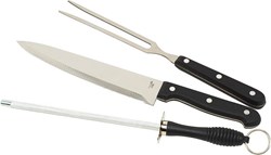 Obrázky: Porcovacia nerezová sada noža, vidličky a ocieľky