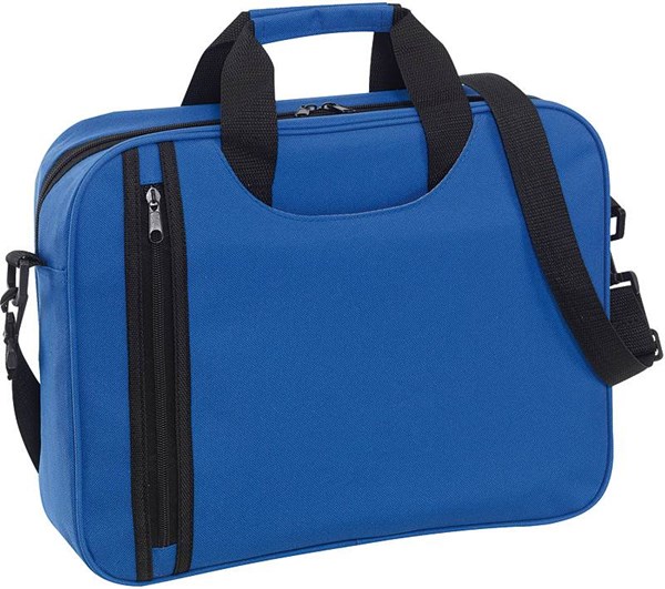 Obrázky: Modrá konferenčná taška so zvislým vrec. na zips