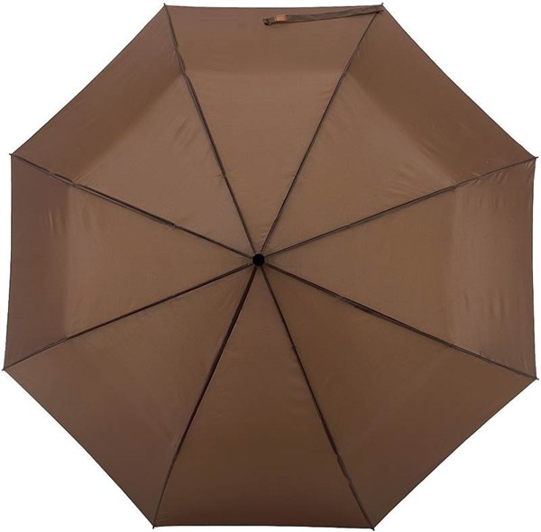 Obrázky: Hnedý trojdielny automatický skladací dáždnik , Obrázok 2