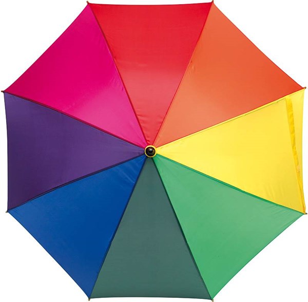 Obrázky: Farebný automatický dáždnik s drevenou rukoväťou, Obrázok 2