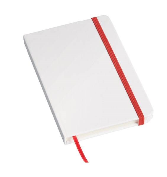 Obrázky: Poznámkový blok A6, červené elastické zatváranie