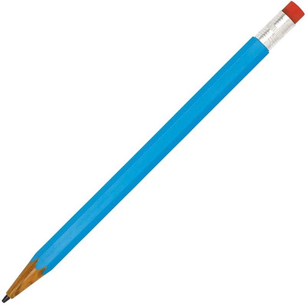 Obrázky: Plastová modrá mech. ceruzka s gumou, tuha 0,7 mm