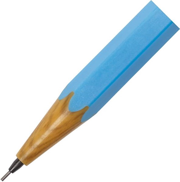 Obrázky: Plastová modrá mech. ceruzka s gumou, tuha 0,7 mm, Obrázok 2