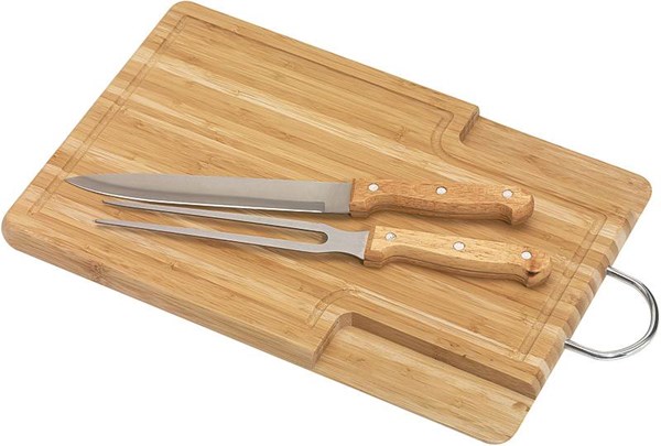 Obrázky: Bambusové doštička s nožom a vidličkou vo vnútri, Obrázok 1