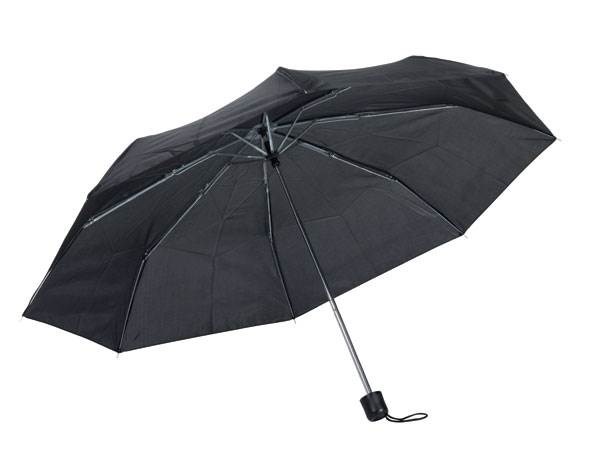 Obrázky: Čierny trojdielny skladací dáždnik, Obrázok 1