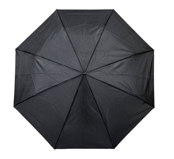 Obrázky: Čierny trojdielny skladací dáždnik, Obrázok 2