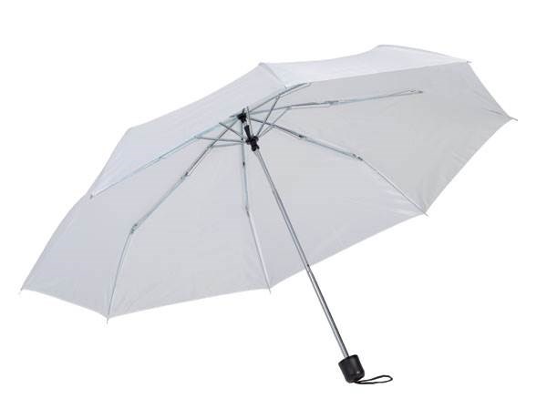 Obrázky: Biely trojdielny skladací dáždnik, Obrázok 1