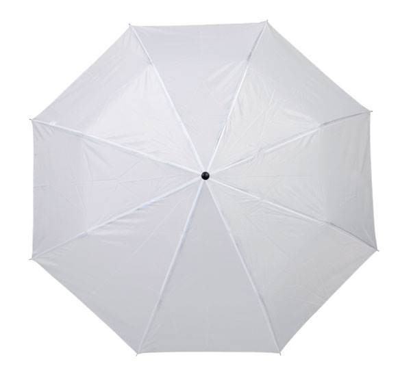 Obrázky: Biely trojdielny skladací dáždnik, Obrázok 2