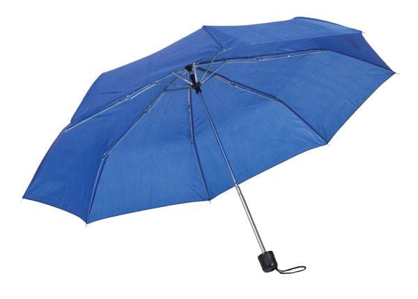Obrázky: Modrý trojdielny skladací dáždnik, Obrázok 1