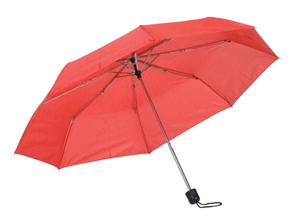 Obrázky: Červený trojdielny skladací dáždnik, Obrázok 1