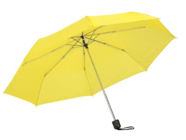 Obrázky: Žltý trojdielny skladací dáždnik