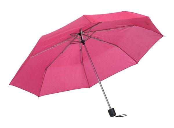 Obrázky: Ružový trojdielny skladací dáždnik