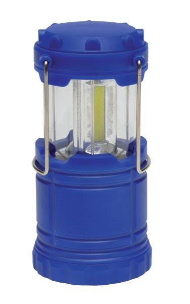 Obrázky: Modrá kempingová vysúvacia LED COB baterka, Obrázok 2