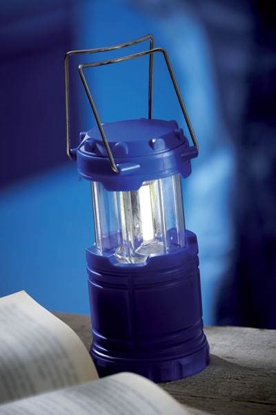 Obrázky: Modrá kempingová vysúvacia LED COB baterka, Obrázok 3