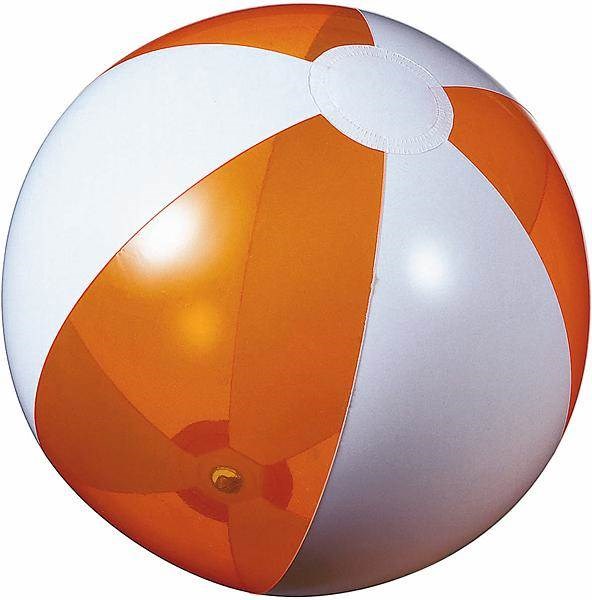 Obrázky: Nafukovacia lopta, biela/transparentná oranžová, Obrázok 1