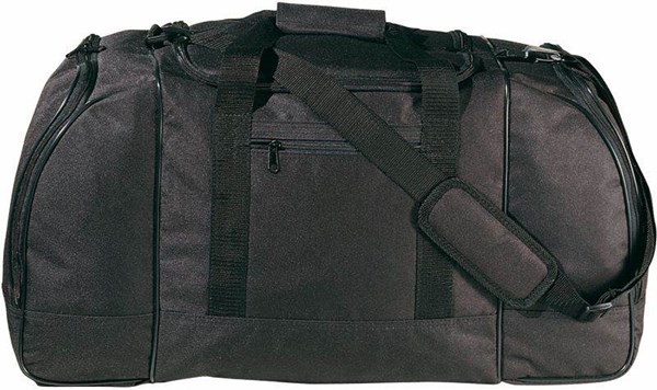 Obrázky: Cestovná polyesterová taška, 2 bočné vrecká,čierna