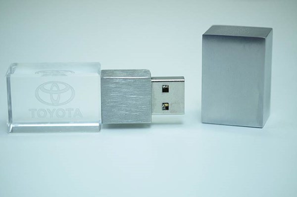 Obrázky: CRYSTAL USB flash disk 1GB s LED svetlom