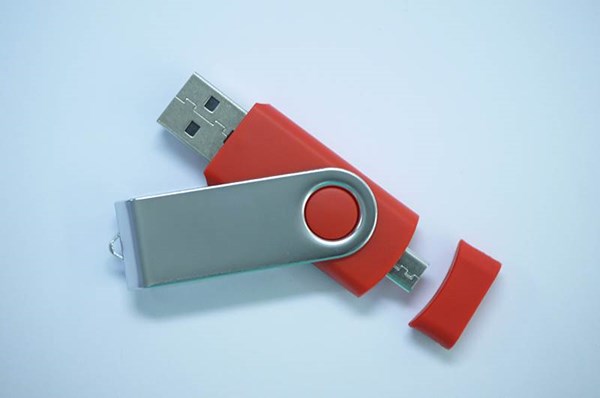 Obrázky: ROTATE  OTG flash disk 16GB s mikro USB, červený