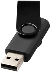Obrázky: Twister metal čierny USB flash disk,prívesok,8GB