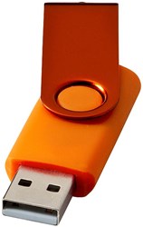 Obrázky: Twister metal oranžový USB flash disk, 2GB
