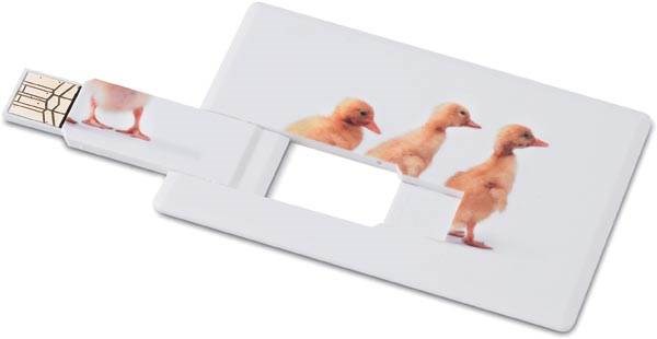 Obrázky: USB kľúč Memorama tvar kredit. karty 8 GB, biela, Obrázok 3