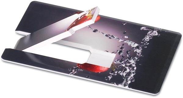 Obrázky: USB kľúč Memorama tvar kredit. karty 8 GB, biela, Obrázok 5